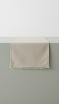 Contemporary Linen Table Runner in Ecru
