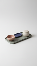 Matte Stoneware Serving Tray With Low Rim