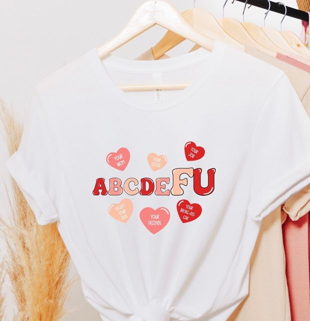 Red & Pink Hearts Graphic Tee