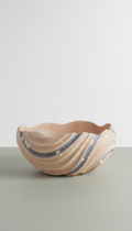 Sculpted Wood Decorative Bowl in Walnut
